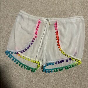 BLEU Rodbeatie sheer swim coverup shorts